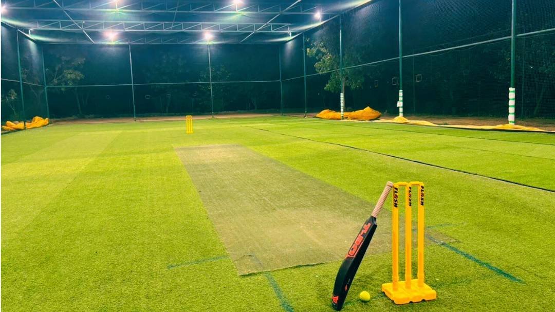 Dugout Turf playing surface and netting